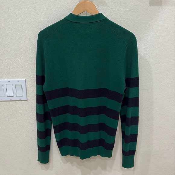 Burberry Green and Black Striped Button Down Shirt - Picture 5 of 7